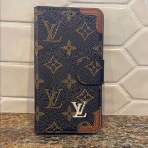 Luxury Designer Phone Case - Black and Brown